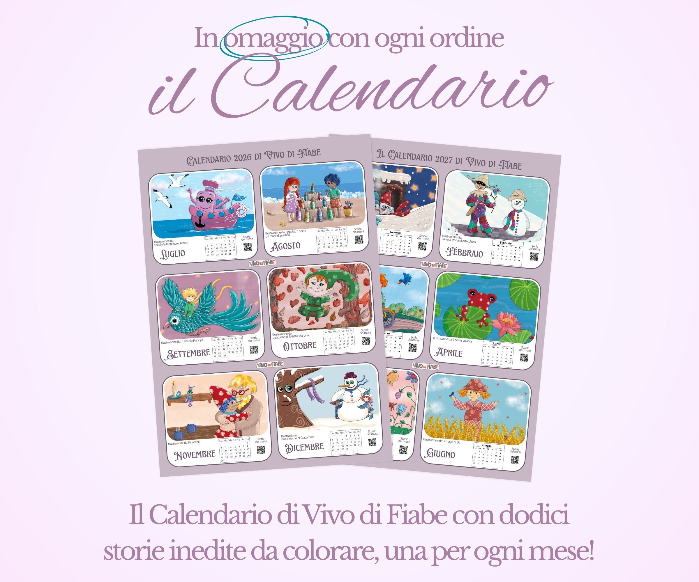 Calendario in omaggio home page desktop